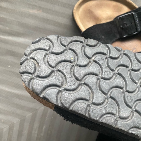 Birkenstock Black Suede Sandals with soft foot bed - Picture 4 of 5